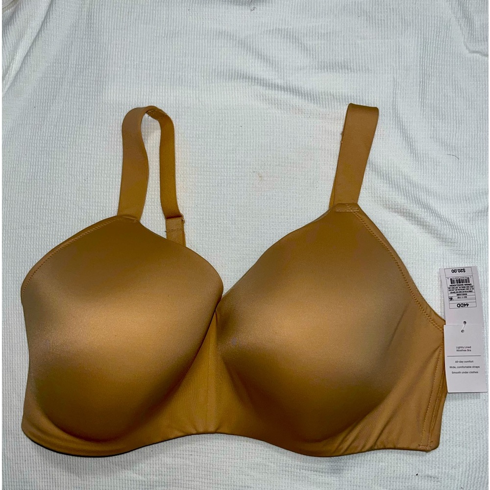 Auden, lightly lined, wire free,44DD,new with tags, wide straps, comfort wear